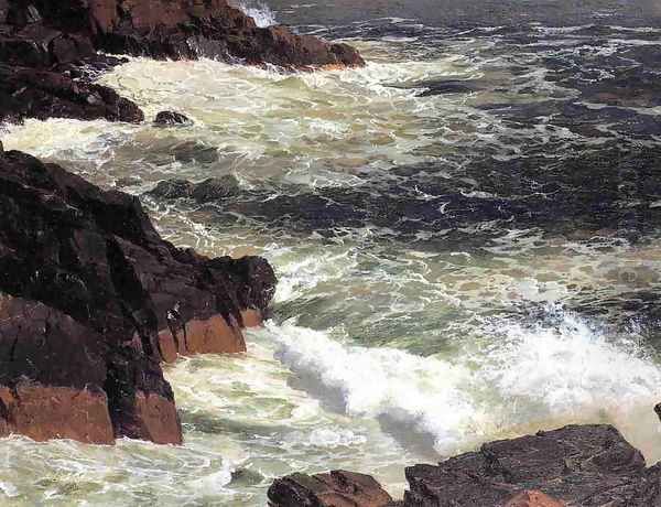 Rough Surf Mount Desert Island Oil Painting by Frederic Edwin Church