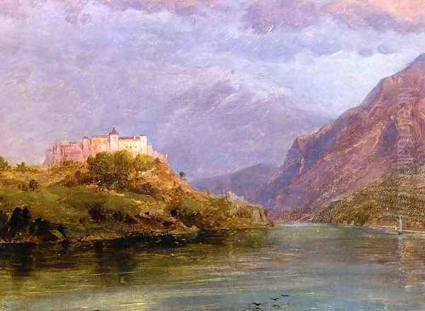 Salzburg Castle Oil Painting by Frederic Edwin Church