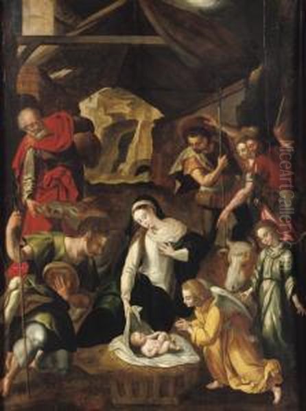 The Adoration Of The Shepherds Oil Painting by Cornelis de Baellieur