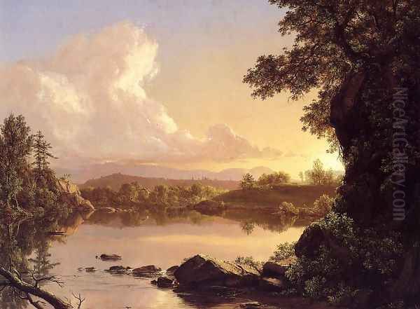 Scene on the Catskill Creek, New York Oil Painting by Frederic Edwin Church