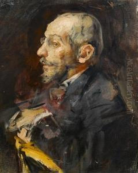 Portrait Of Henri De Toulouse-lautrec Oil Painting by Albert De Belleroche