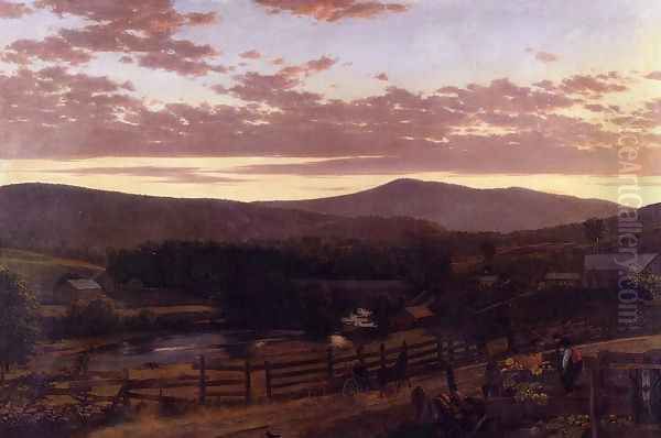 Ira Mountain, Vermont Oil Painting by Frederic Edwin Church