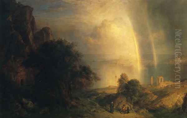 The Aegean Sea Oil Painting by Frederic Edwin Church