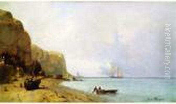 Retour De La Peche Oil Painting by Tony Francis De Bergue