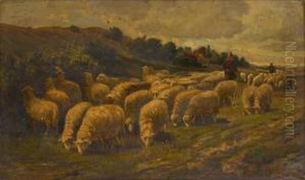 Le Troupeau De Moutons Oil Painting by Franz De Beul