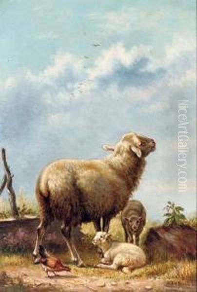 In The Pasture Oil Painting by Henri De Beul