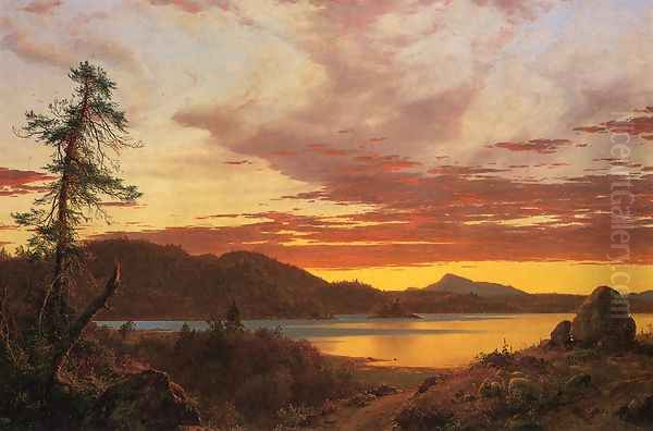 Sunset Oil Painting by Frederic Edwin Church