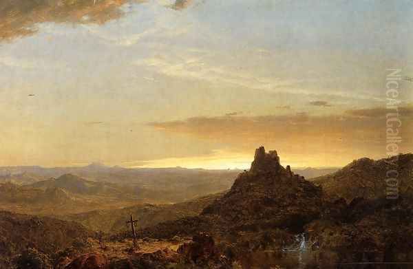 Cross In The Wilderness Oil Painting by Frederic Edwin Church