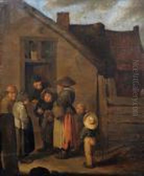 Die Rommelpotspieler. Oil Painting by Pieter de Bloot