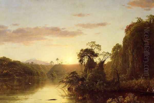 La Magdalena Aka Scene On The Magdalena Oil Painting by Frederic Edwin Church