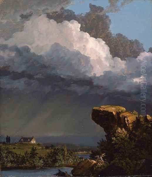 A Passing Storm Oil Painting by Frederic Edwin Church