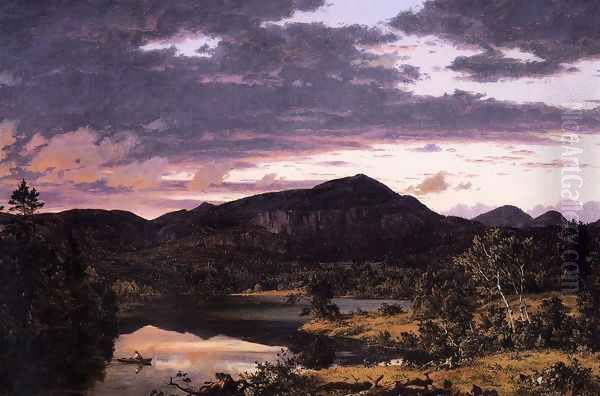 Lake Scene In Mount Desert Oil Painting by Frederic Edwin Church