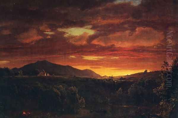 Twilight Oil Painting by Frederic Edwin Church