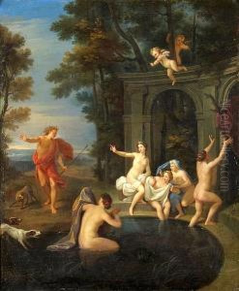 Diana And Actaeon Oil Painting by Bon De Boulogne