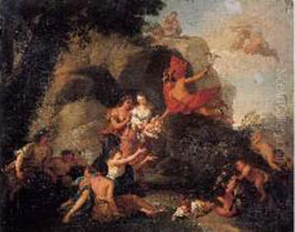 La Naissance De Bacchus Oil Painting by Bon De Boulogne