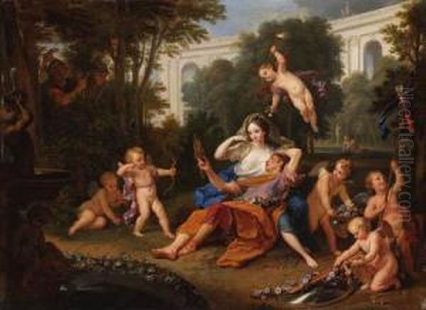 Rinaldo And Armida Oil Painting by Louis de, the Younger Boulogne