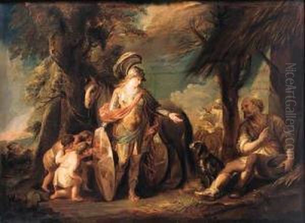 Erminia And The Shepherds Oil Painting by Louis de, the Younger Boulogne