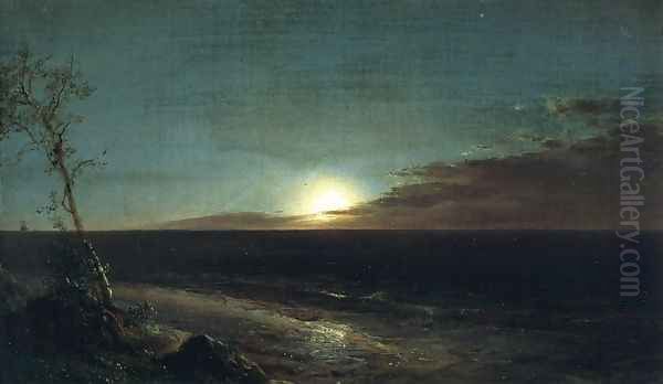 Moonrise Oil Painting by Frederic Edwin Church