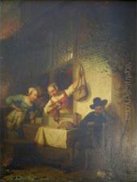 The Theft Oil Painting by Adrien Ferdinand de Braekeleer