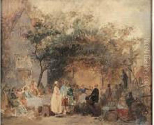 Kermesse Flamande Oil Painting by Adrien Ferdinand de Braekeleer