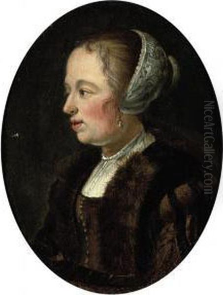 Portrait Of A Lady Oil Painting by Jan De Bray