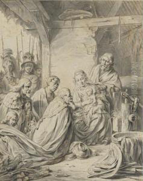 The Adoration Of The Magi Oil Painting by Jan De Bray