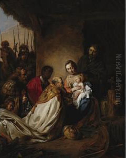 The Adoration Of The Magi Oil Painting by Jan De Bray