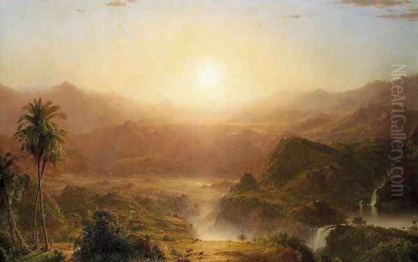 The Andes Of Ecuador2 Oil Painting by Frederic Edwin Church