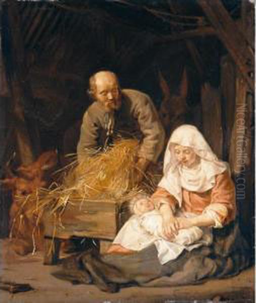 The Holy Family Oil Painting by Jan De Bray