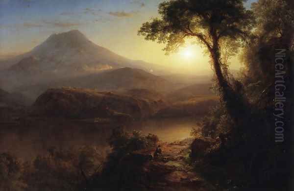 Tropical Scenery: South American Landscape, 1873 Oil Painting by Frederic Edwin Church