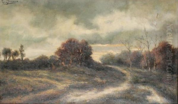 Moorland Oil Painting by Leon Meuter De Brunin