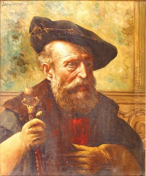 Autoportrait Oil Painting by Leon Meuter De Brunin