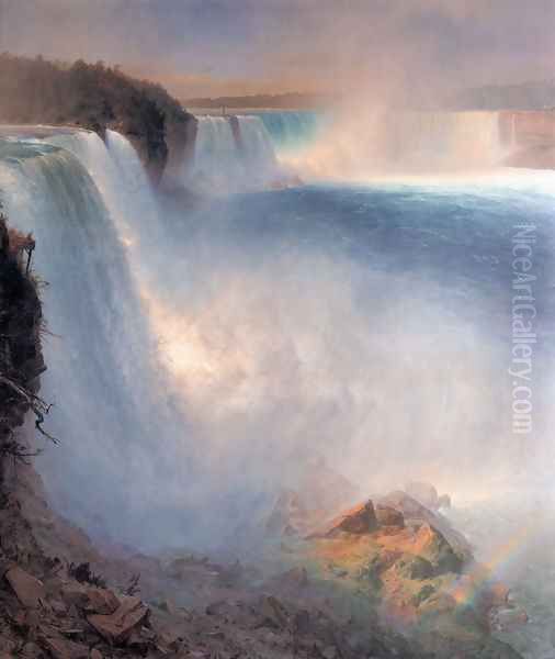 Niagara Falls From The American Side Oil Painting by Frederic Edwin Church