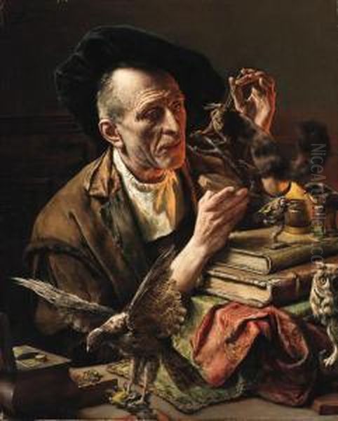 L'empailleur Oil Painting by Leon Meuter De Brunin