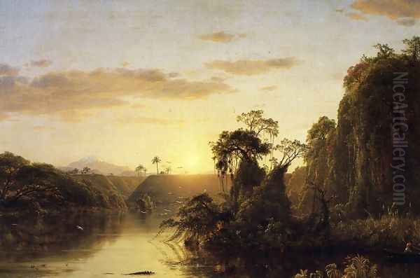 Scene on the Magdalena I Oil Painting by Frederic Edwin Church