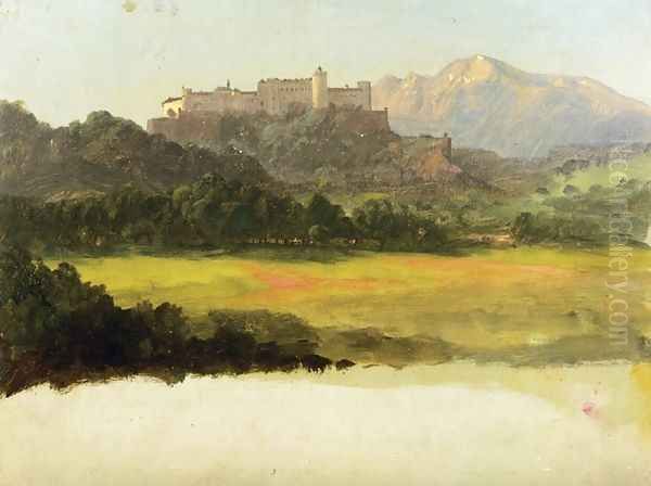 Salzburg, Austria, View of the Castle Oil Painting by Frederic Edwin Church