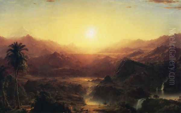 The Andes of Ecuador I Oil Painting by Frederic Edwin Church