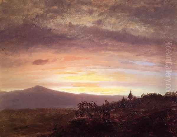 Mount Ktaadn Oil Painting by Frederic Edwin Church