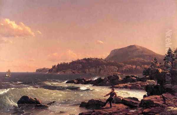 Newport Mountain, Mount Desert Oil Painting by Frederic Edwin Church