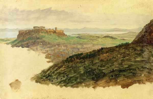 View of the Acropolis, Athens Oil Painting by Frederic Edwin Church