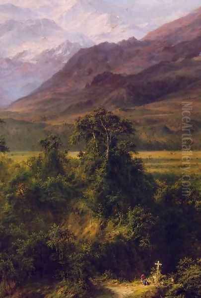 Heart of the Andes (detail) Oil Painting by Frederic Edwin Church