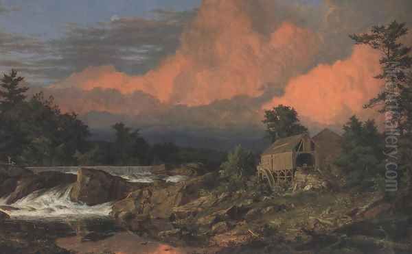 Rutland Falls Vermont 1848 Oil Painting by Frederic Edwin Church