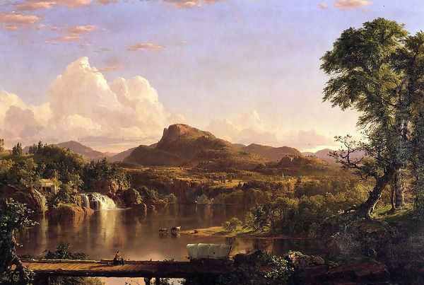 New England Scenery Oil Painting by Frederic Edwin Church