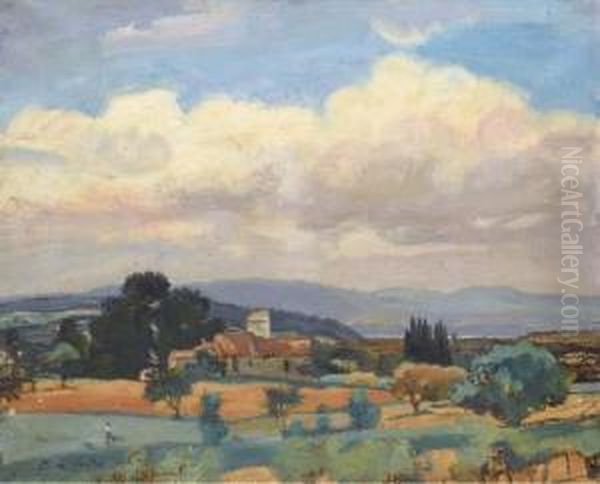 Paysage Provencal Oil Painting by Paul De Castro