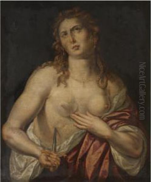 Lucretia Oil Painting by Hendrick De Clerck