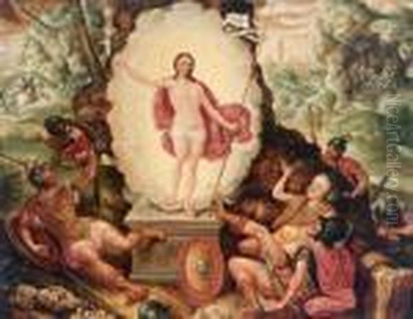 La Resurrezione Di Cristo Oil Painting by Hendrick De Clerck