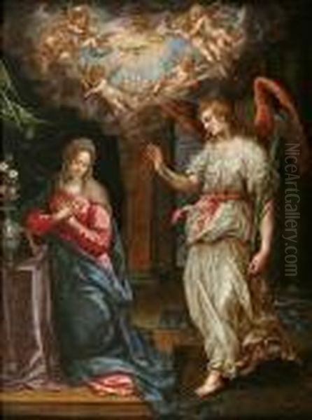 The Annuciation Oil Painting by Hendrick De Clerck