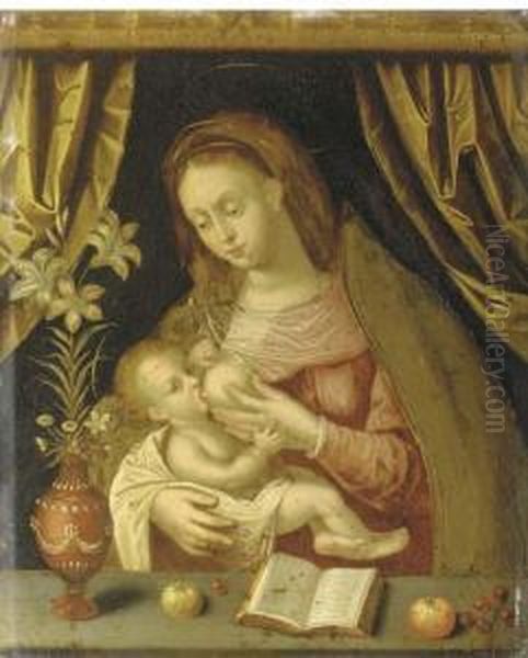 The Virgin And Child Oil Painting by Hendrick De Clerck