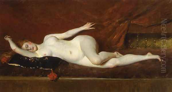 A Study In Curves Oil Painting by William Merritt Chase