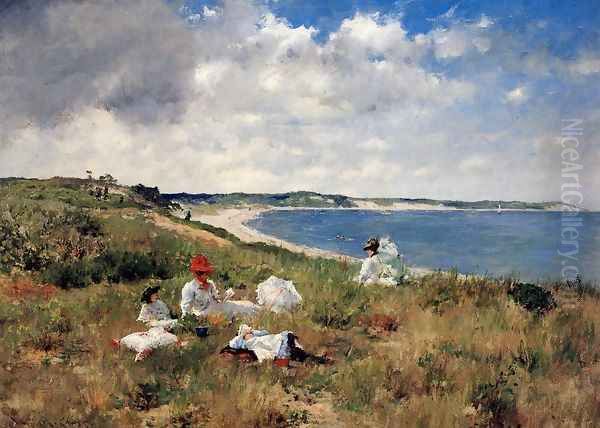 Idle Hours Oil Painting by William Merritt Chase